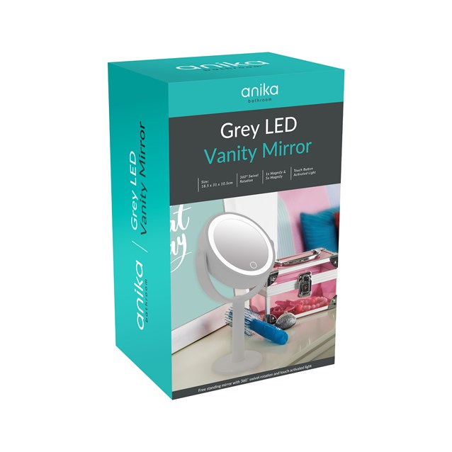 LED Vanity Mirror - Grey LED Vanity Mirror - Grey