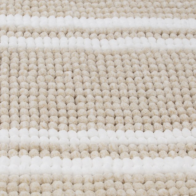 Two Tone Chenille Bathmat - Biege Two Tone Chenille Bathmat - Biege