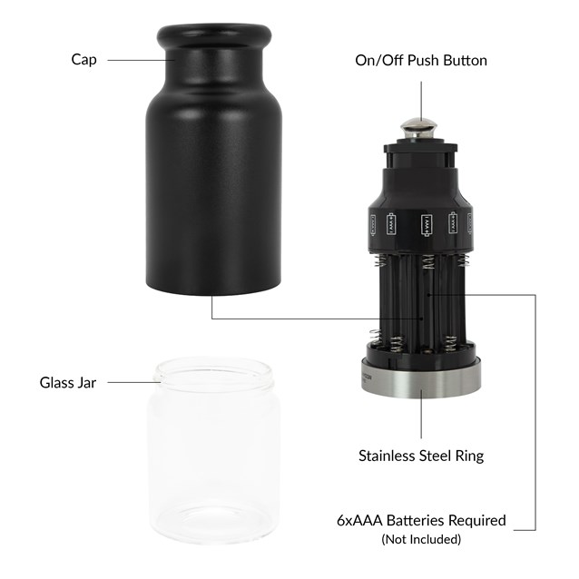 Blackmoor Gravity Salt and Pepper Mill Set Black Blackmoor Gravity Salt and Pepper Mill Set Black