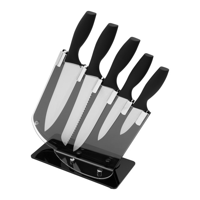 Blackmoor 5pc Knife Set with Acrylic Block Blackmoor 5pc Knife Set with Acrylic Block