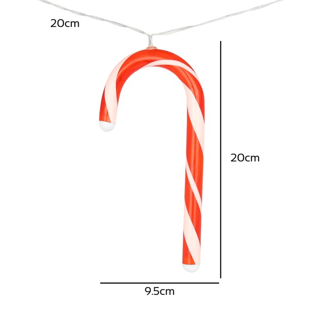 10PC Candy Cane LED Decoration String Lights 10PC Candy Cane LED Decoration String Lights