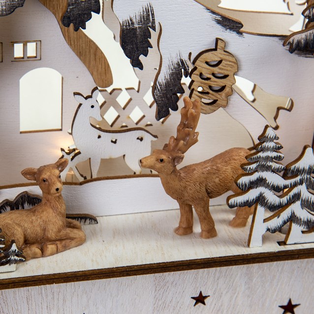 LED Wooden Christmas Tree Forest Scene LED Wooden Christmas Tree Forest Scene