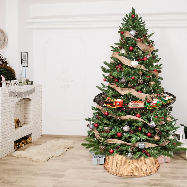 Full Willow Christmas Tree Skirt - Folding Full Willow Christmas Tree Skirt - Folding