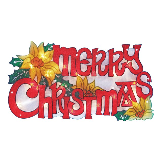 B/O Timer Merry Xmas Silhouette Window Light B/O Timer Merry Xmas Silhouette Window Light