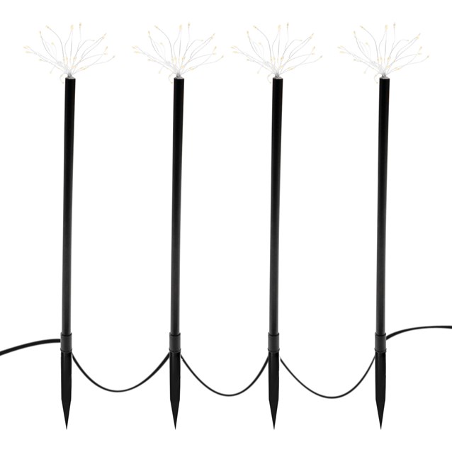 4PC 160 LED Starburst Path Light - Warm White 4PC 160 LED Starburst Path Light - Warm White