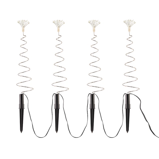 4PC 50CM 200LED Spiral Tree Stake Lights -W.White 4PC 50CM 200LED Spiral Tree Stake Lights -W.White