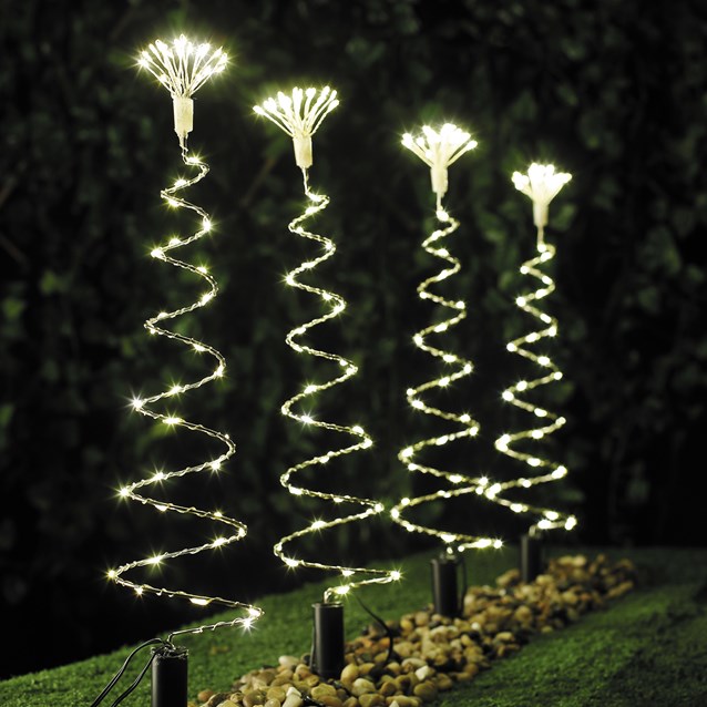 4PC 50CM 200LED Spiral Tree Stake Lights -W.White 4PC 50CM 200LED Spiral Tree Stake Lights -W.White