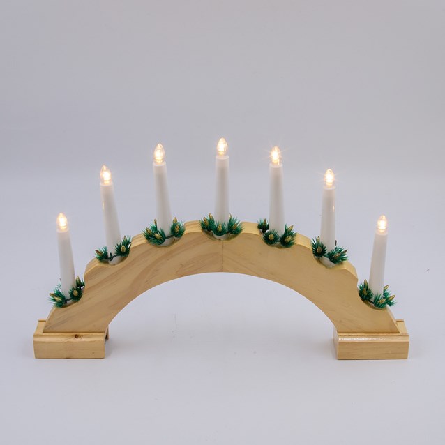 Arched Wooden Candle Bridge Light Arched Wooden Candle Bridge Light