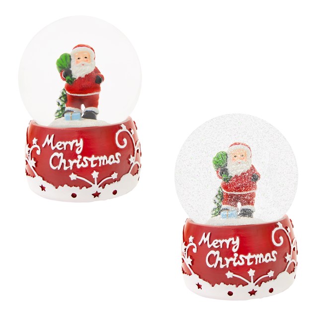 Red & White Musical Santa Snowglobe Red & White Musical Santa Snowglobe