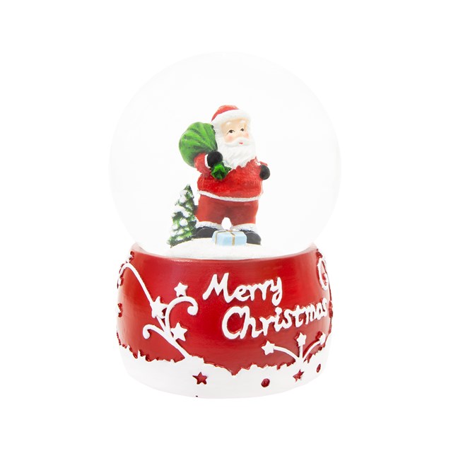 Red & White Musical Santa Snowglobe Red & White Musical Santa Snowglobe