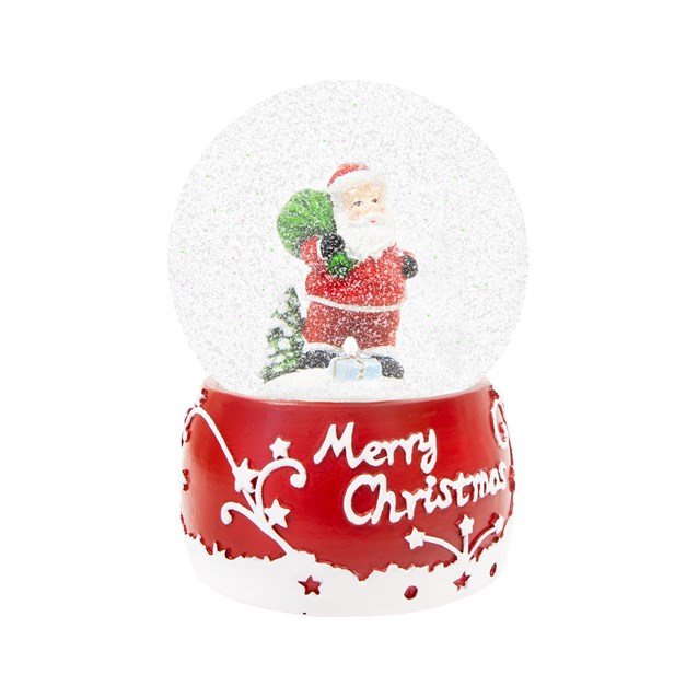 Red & White Musical Santa Snowglobe Red & White Musical Santa Snowglobe