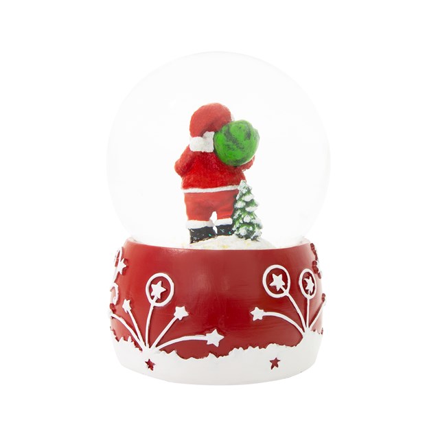 Red & White Musical Santa Snowglobe