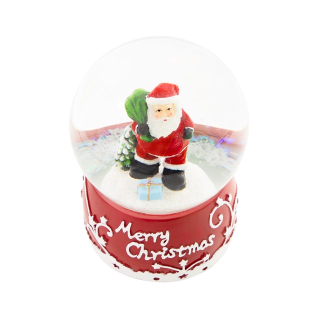 Red & White Musical Santa Snowglobe Red & White Musical Santa Snowglobe