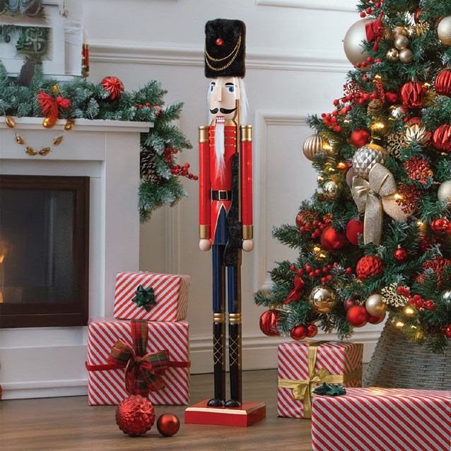 106cm Wooden Nutcracker Red 106cm Wooden Nutcracker Red