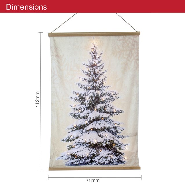 Pre-Lit Wall Hanging Christmas Tree Tapestry Pre-Lit Wall Hanging Christmas Tree Tapestry