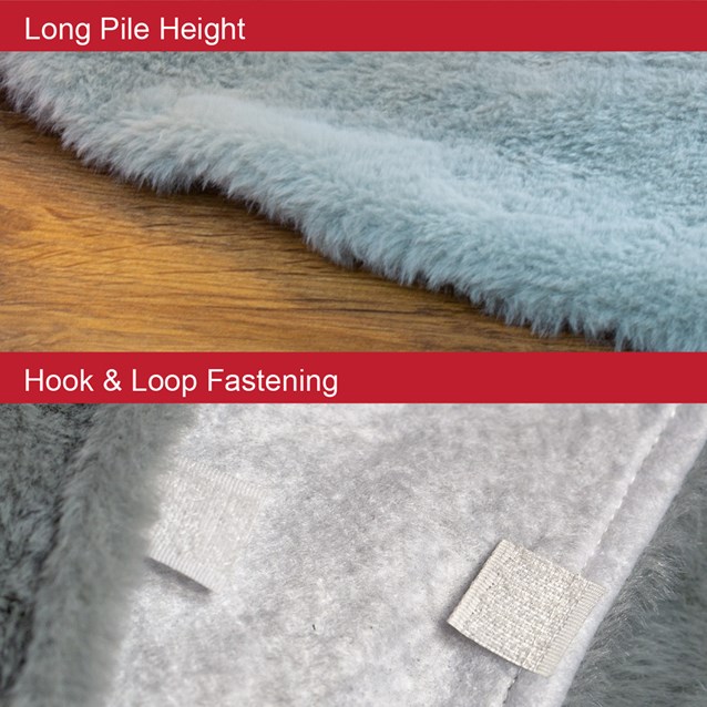 Light Grey Short Smooth Faux Fur Tree Skirt Light Grey Short Smooth Faux Fur Tree Skirt