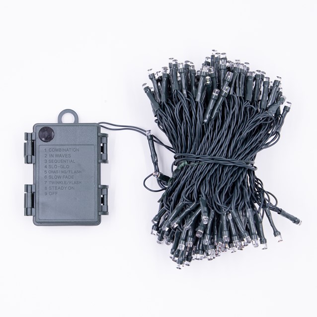 200 LED Battery Operated Timer Light - Warm White 200 LED Battery Operated Timer Light - Warm White