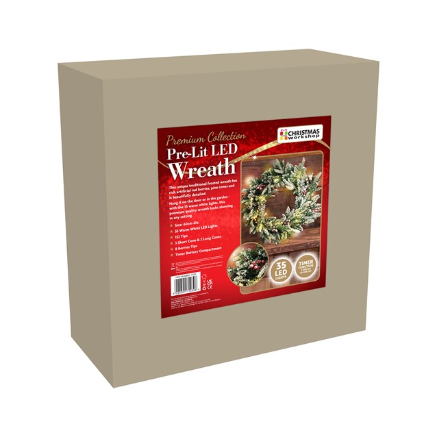 Premium Collection Pre-Lit Wreath Premium Collection Pre-Lit Wreath