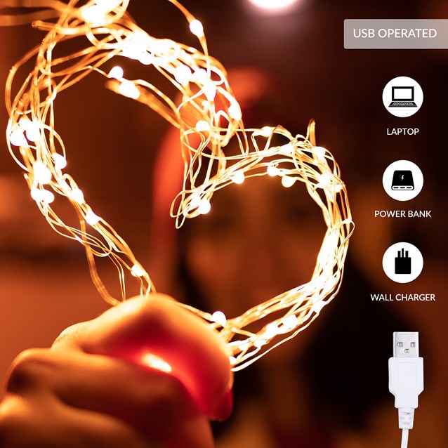 120 Micro LED USB String Light - Warm White 120 Micro LED USB String Light - Warm White
