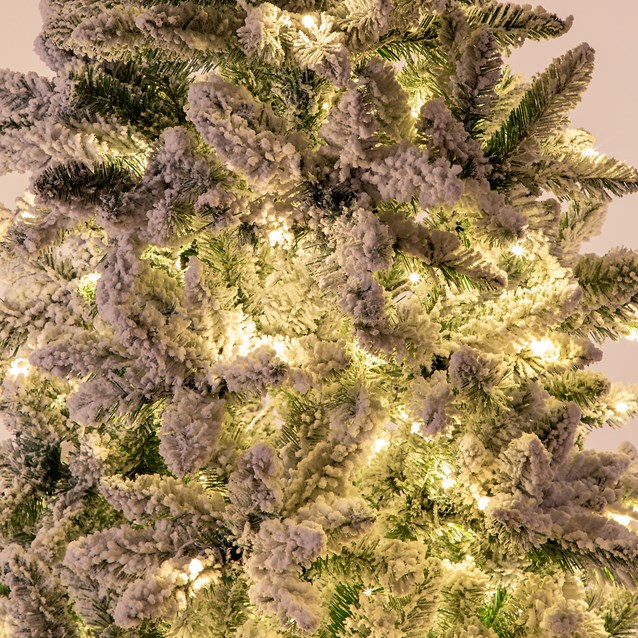 6ft Flocked Pre-Lit Pine Christmas Tree 6ft Flocked Pre-Lit Pine Christmas Tree