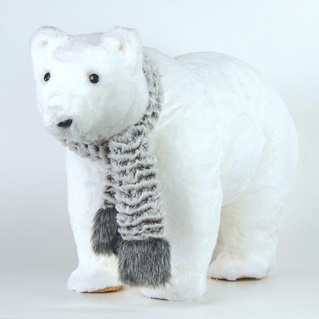 Faux Fur Polar Bear Decoration Faux Fur Polar Bear Decoration