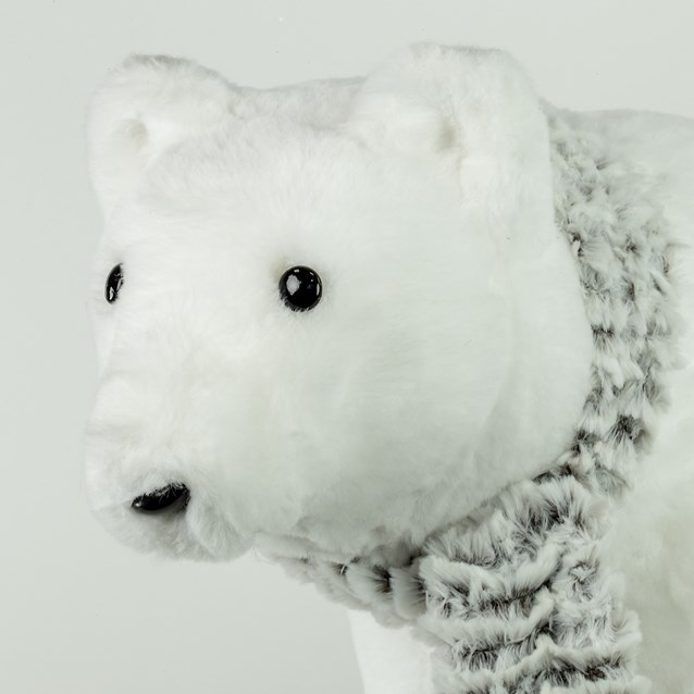 Faux Fur Polar Bear Decoration Faux Fur Polar Bear Decoration
