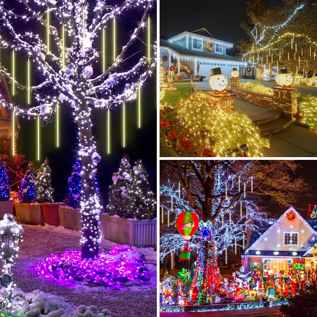 10PC 540LED Meteor Shower Light -Warm White 10PC 540LED Meteor Shower Light -Warm White