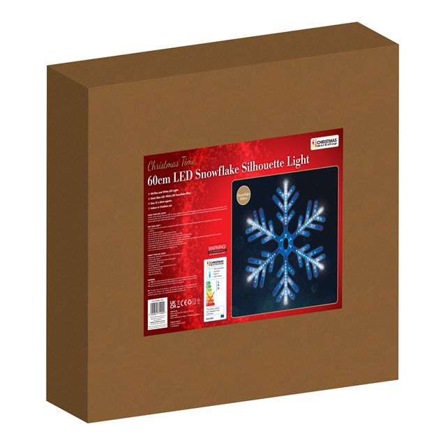 60cm Blue/White LED Snowflake Window Light 60cm Blue/White LED Snowflake Window Light