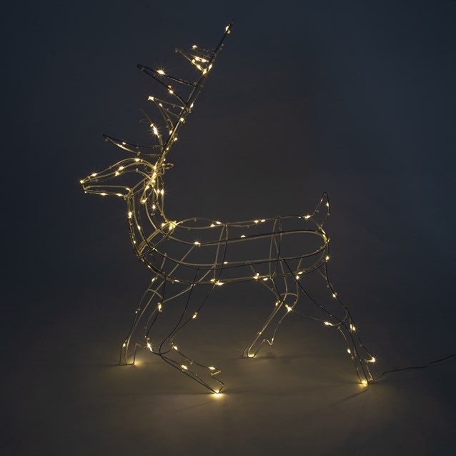 110 LED Light Up Prancing Reindeer - 70cm Tall 110 LED Light Up Prancing Reindeer - 70cm Tall