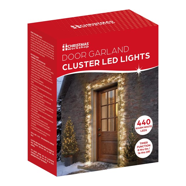 440LED Cluster Bright Door Garland Light - W.White 440LED Cluster Bright Door Garland Light - W.White