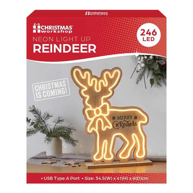 Neon light reindeer table decoration Neon light reindeer table decoration