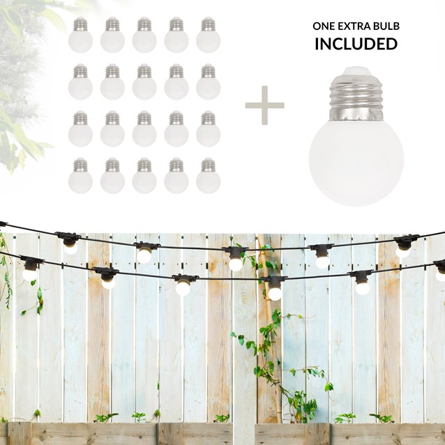 6M E27 Bulb Festoon Lights -20 Sockets -Warm White 6M E27 Bulb Festoon Lights -20 Sockets -Warm White