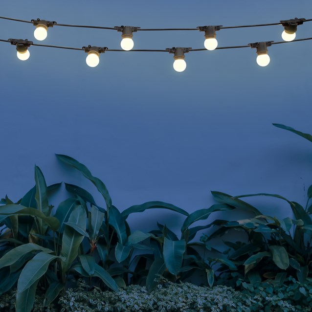 6M E27 Bulb Festoon Lights -20 Sockets -Warm White 6M E27 Bulb Festoon Lights -20 Sockets -Warm White