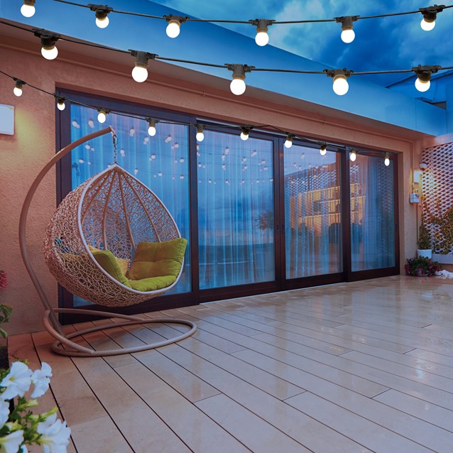 6M E27 Bulb Festoon Lights -20 Sockets -Warm White 6M E27 Bulb Festoon Lights -20 Sockets -Warm White