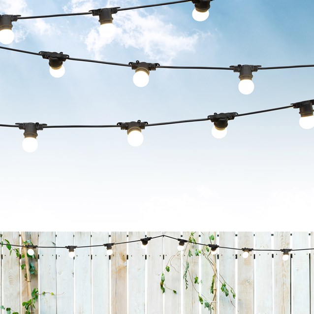 6M E27 Bulb Festoon Lights -20 Sockets -Warm White 6M E27 Bulb Festoon Lights -20 Sockets -Warm White