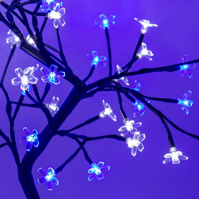 45CM 48 LED Blossom Tree - Blue & White 45CM 48 LED Blossom Tree - Blue & White
