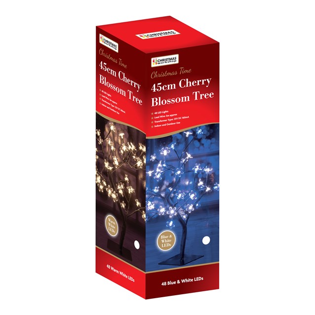 45CM 48 LED Blossom Tree - Blue & White 45CM 48 LED Blossom Tree - Blue & White