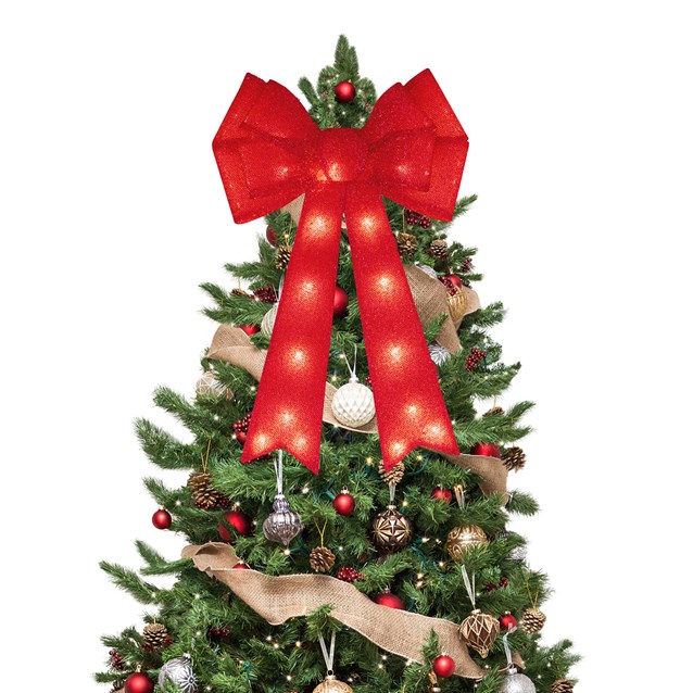 50cm Red Bow with 25 Warm White LEDs 50cm Red Bow with 25 Warm White LEDs