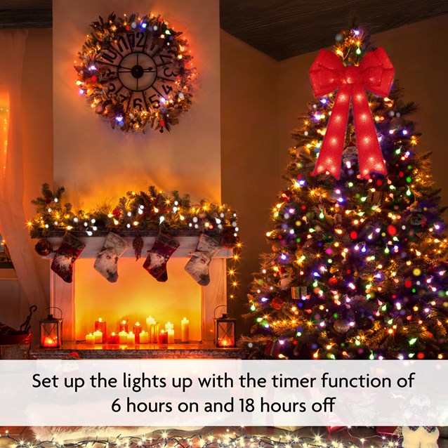 50cm Red Bow with 25 Warm White LEDs 50cm Red Bow with 25 Warm White LEDs