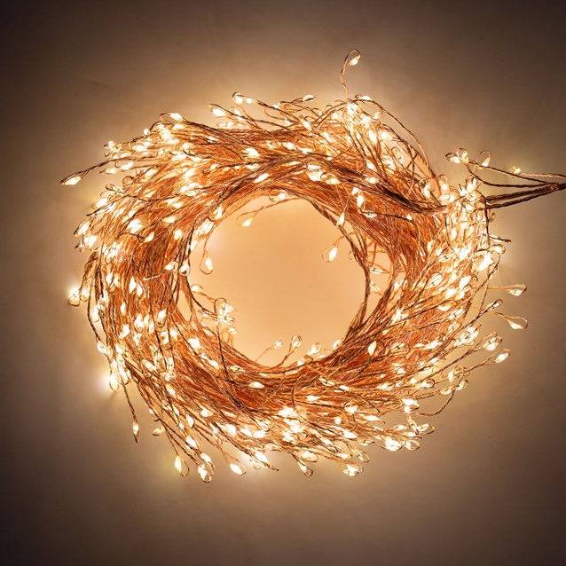 8M 680 Micro LED Rose Gold Cluster String Lights 8M 680 Micro LED Rose Gold Cluster String Lights