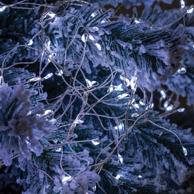 8M Micro LED Silver Cluster String Lights -White 8M Micro LED Silver Cluster String Lights -White