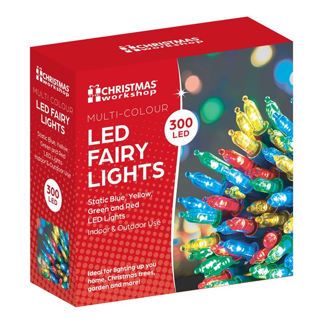 300 Shadeless Multi Colour LED Fairy Lights 300 Shadeless Multi Colour LED Fairy Lights