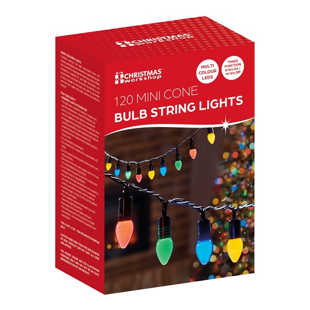 120 Mulit Colour Mini Cone String Light 120 Mulit Colour Mini Cone String Light