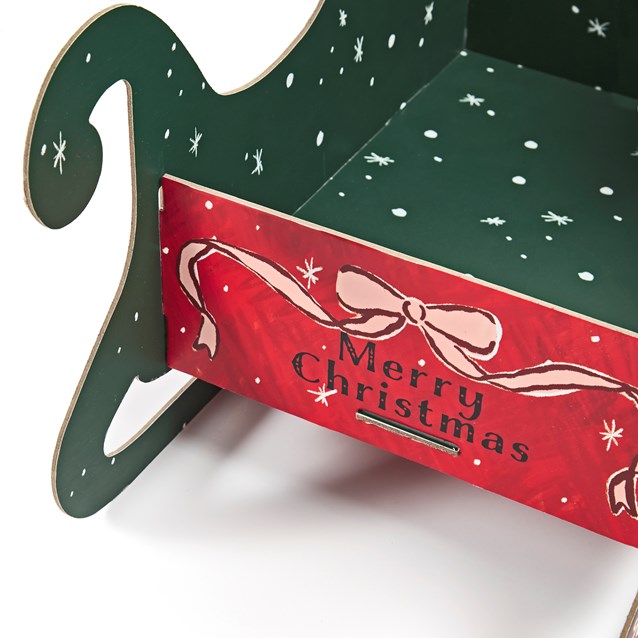 Christmas Sleigh Cardboard Gift Holder