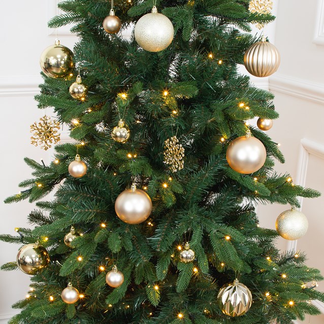 50PK Shatterproof Baubles -Champagne 50PK Shatterproof Baubles -Champagne