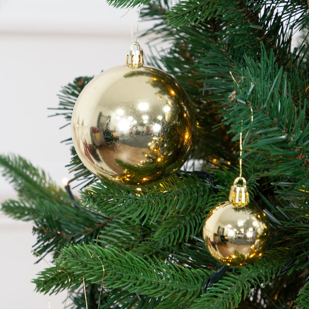 50PK Shatterproof Baubles -Champagne 50PK Shatterproof Baubles -Champagne