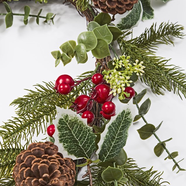Holly and Red Berries Christmas Garland Holly and Red Berries Christmas Garland