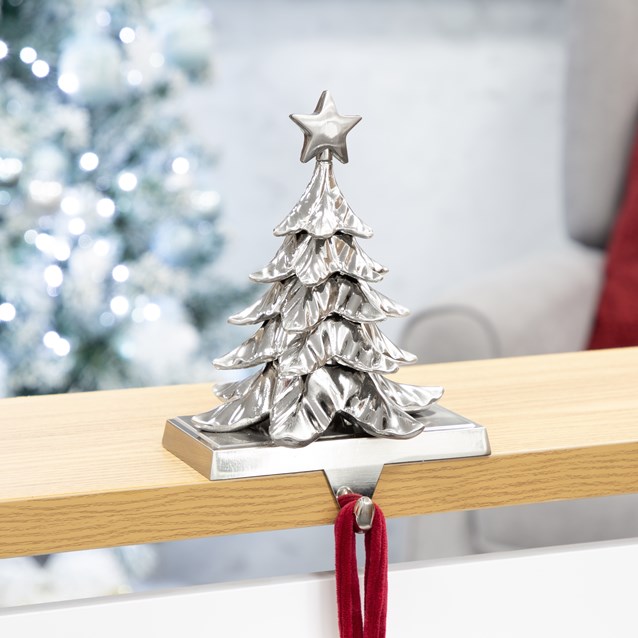 Christmas Tree Stocking Hanging Hook - Silver Christmas Tree Stocking Hanging Hook - Silver