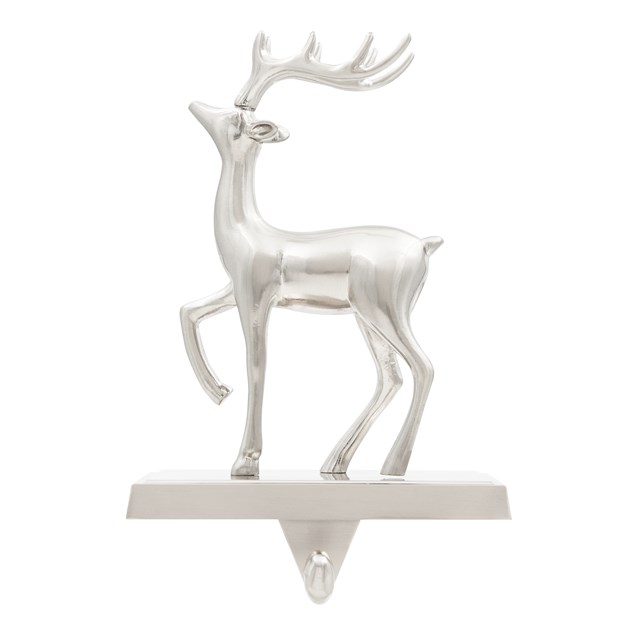Reindeer Stocking Hanging Hook - Silver Reindeer Stocking Hanging Hook - Silver