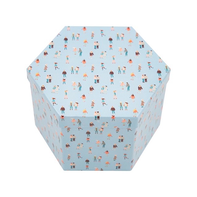 14pc Ice Blue With Sking People Baubles 14pc Ice Blue With Sking People Baubles